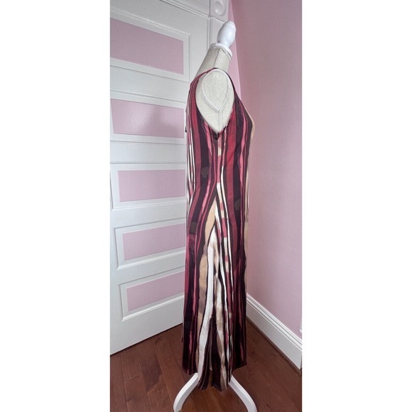 Women's Nina Leonard Bar-Back Print Maxi Dress Size M NWOT - Picture 2 of 10